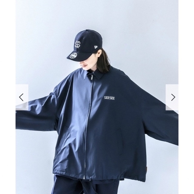 1LDK SELECT(ワンエルディーケーセレクト)のSEE SEE　SUPER WIDE SWING TOP ネイビー メンズのジャケット/アウター(ブルゾン)の商品写真