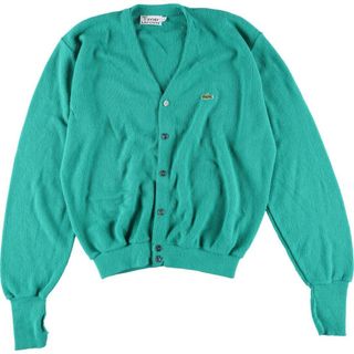 ラコステ(LACOSTE)の古着 70年代 ラコステ LACOSTE IZOD アクリルニットカーディガン USA製 メンズXL ヴィンテージ /eaa316401(カーディガン)