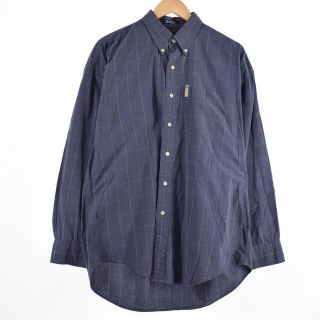 ラルフローレン(Ralph Lauren)の古着 90年代 ラルフローレン Ralph Lauren CHAPS チャップス 長袖 ボタンダウンチェックシャツ メンズL ヴィンテージ /eaa308536(シャツ)