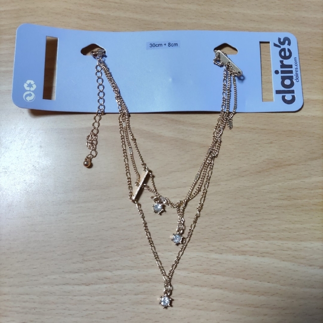 claire's(クレアーズ)の★美品★ Claire's ゴールド ネックレス 3連 レディースのアクセサリー(ネックレス)の商品写真