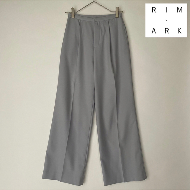 RIM.ARK センタープレス パンツ 美品 ライトブルー グレー系