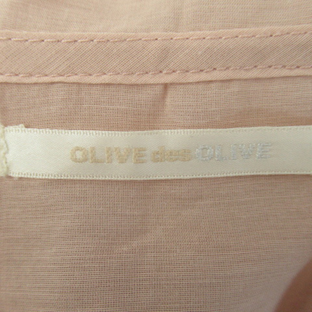 OLIVEdesOLIVE(オリーブデオリーブ)のオリーブデオリーブ シャツ ブラウス 七分袖 花モチーフ 無地 ピンクベージュ レディースのトップス(その他)の商品写真