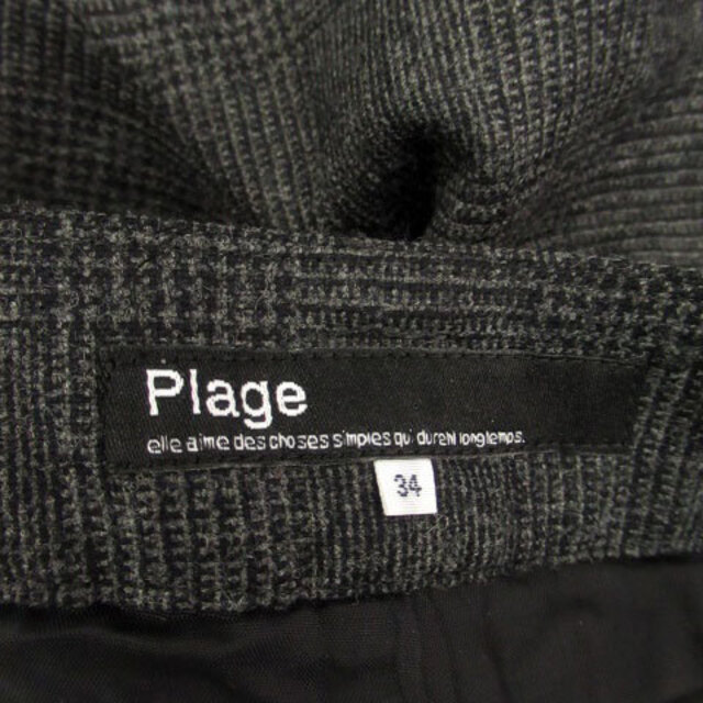 Plage(プラージュ)のプラージュ テーパードパンツ アンクル丈 グレンチェック柄 34 グレー 黒 レディースのパンツ(その他)の商品写真