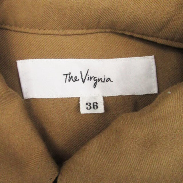 The Virgnia(ザヴァージニア)のザヴァージニア シャツ ブラウス ラウンドカラー 長袖 無地 36 茶色 レディースのトップス(シャツ/ブラウス(長袖/七分))の商品写真