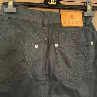 グッチ(Gucci)のちーころ様　ご専用　GUCCI黒のスカート(ひざ丈スカート)