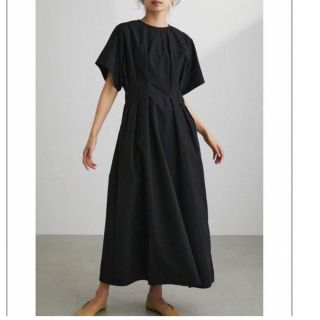 クラネ(CLANE)の【美品】スタイルミキサー　カフデザインタックワンピース　ブラック　(ロングワンピース/マキシワンピース)