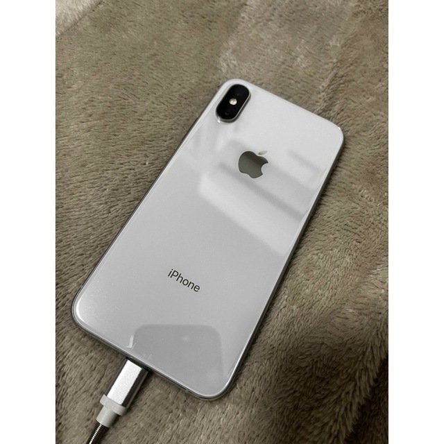 iPhone XS 64gb simフリー　silverスマートフォン/携帯電話