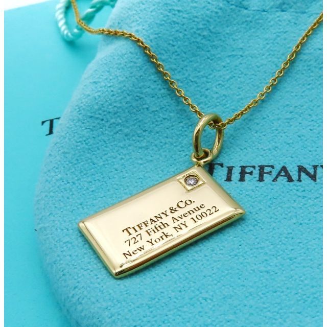 Tiffany & Co. - 未使用 ティファニー 1P ダイヤ レター ゴールド ネックレス MW19
