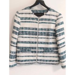 ザラ(ZARA)のZARA BASIC ツイードジャケット(ノーカラージャケット)