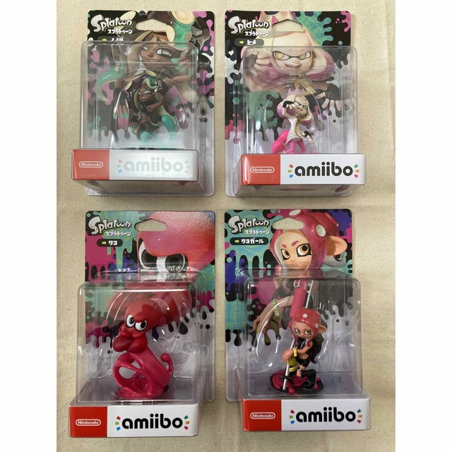 スプラトゥーン amiibo ヒメ イイダ タコ タコガール 4体セット 限定 ...