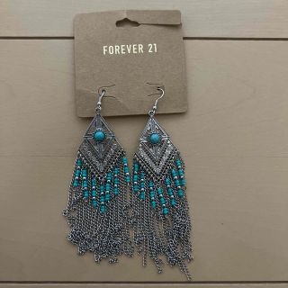 フォーエバートゥエンティーワン(FOREVER 21)の大ぶりターコイズピアス(ピアス)