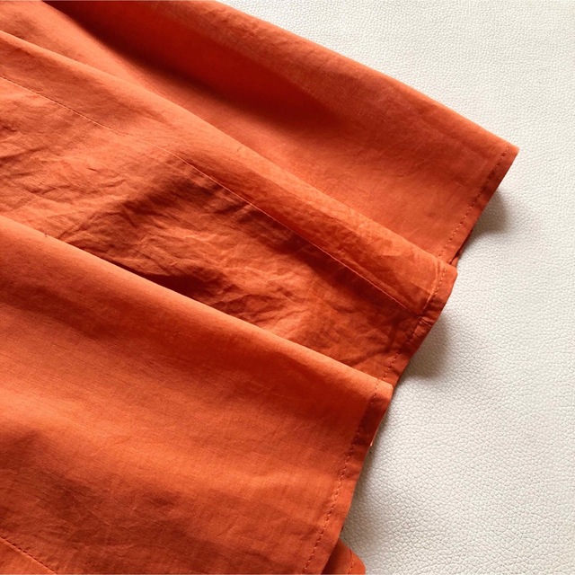 SHIPS(シップス)の088シップス コットン100%華やかオレンジロングフレアスカートF レディースのスカート(ロングスカート)の商品写真