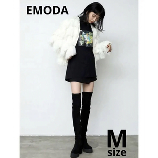 エモダ(EMODA)の【EMODA】タンクドッキングロングブーツ BLACK 美脚 Mサイズ(ブーツ)