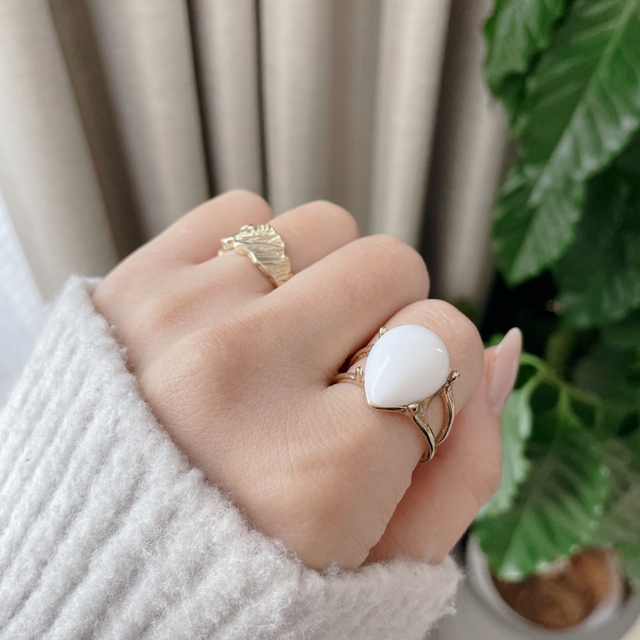 ホワイトストーンリング♡ レディースのアクセサリー(リング(指輪))の商品写真