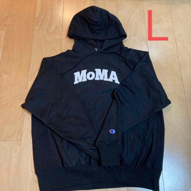 パーカーMOMA Champion Hoodie Black L