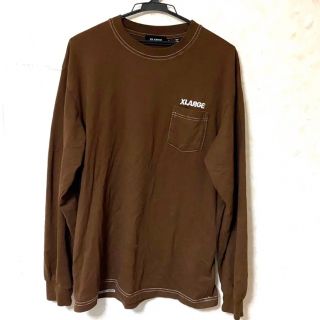 エクストララージ(XLARGE)のXLARGE ロンT ロングTシャツ　ブラウン(Tシャツ/カットソー(七分/長袖))