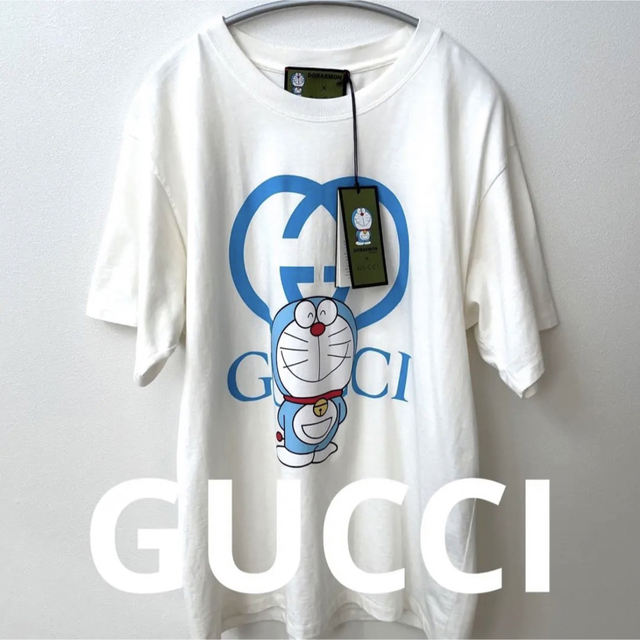 Gucci(グッチ)の【箱つき】 GUCCI(グッチ)×ドラえもん☆大人気☆コラボTシャツM Lサイズ メンズのトップス(Tシャツ/カットソー(半袖/袖なし))の商品写真