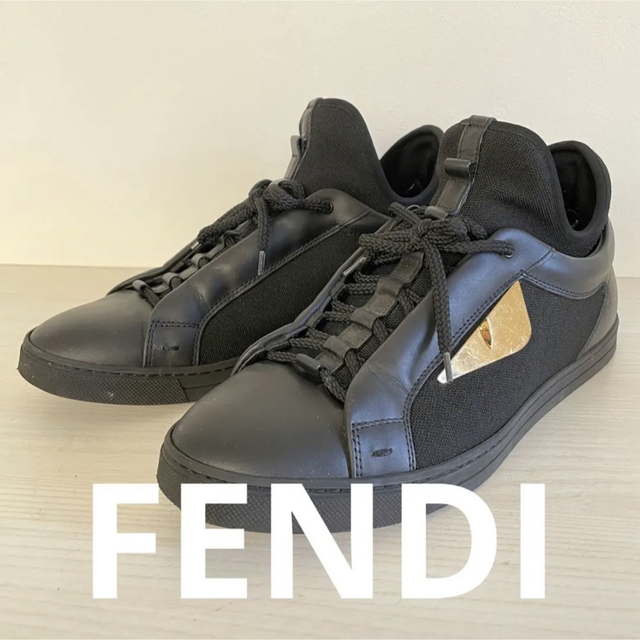 FENDI(フェンディ)のFENDI(フェンディ) モンスター✨レースアップレザーシューズ25.5cm メンズの靴/シューズ(スニーカー)の商品写真