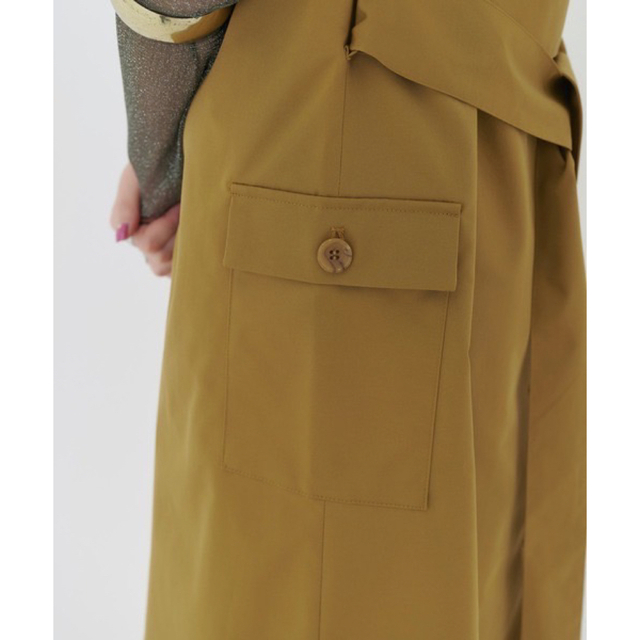 4WAY ティーナジョジュン　トレンチコート　カーキブラウン　サイズ S レディースのジャケット/アウター(トレンチコート)の商品写真