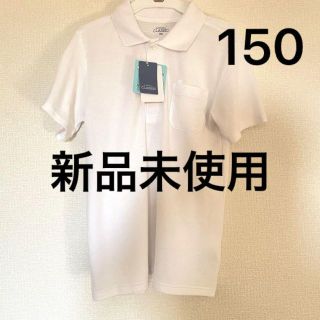 タグ付き新品未使用 スクールポロシャツ 150 半袖 制服 ホワイト 白 無地(スーツ)