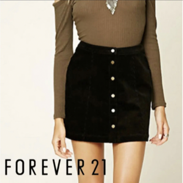 FOREVER 21(フォーエバートゥエンティーワン)のForever21 コーデュロイミニスカート レディースのスカート(ひざ丈スカート)の商品写真