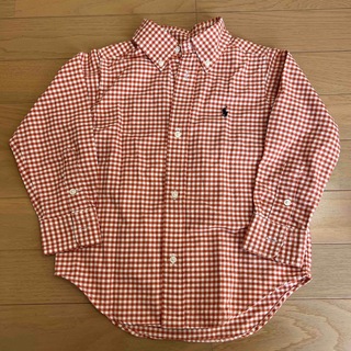 ラルフローレン(Ralph Lauren)のラルフローレン　オレンジのチェックシャツ(Tシャツ/カットソー)