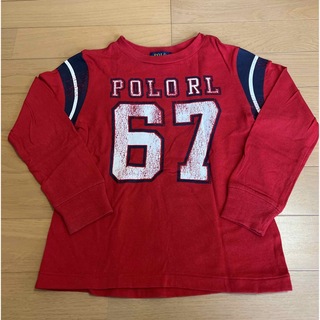ポロラルフローレン(POLO RALPH LAUREN)のポロラルフローレン赤の長袖Tシャツ(Tシャツ/カットソー)