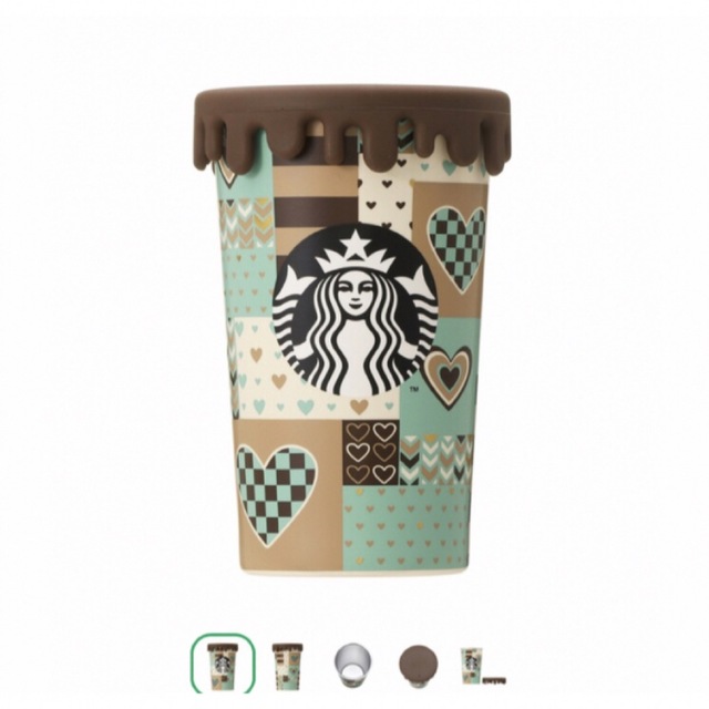 Starbucks Coffee(スターバックスコーヒー)のスタバ　バレンタイン限定　チョコミント　タンブラー　 インテリア/住まい/日用品のキッチン/食器(タンブラー)の商品写真