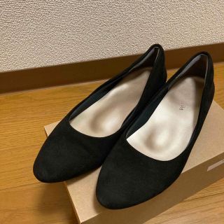 ヴェリココ(velikoko)のセットバックヒール フラットパンプス（2.0cmヒール）　晴雨兼用　22センチ(ハイヒール/パンプス)