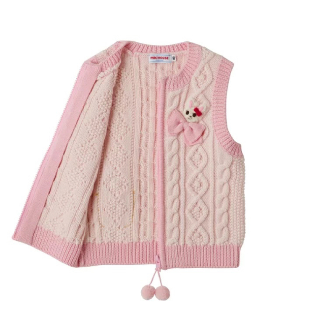 新品♡80㎝ うさこちゃん ニットベスト ミキハウス