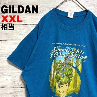 ギルタン(GILDAN)のL38 US古着　g85 US古着　半袖Tシャツ　サマーアーツ＆ミュージック(Tシャツ/カットソー(半袖/袖なし))