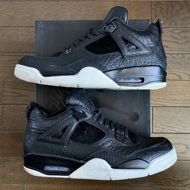 Jordan Brand（NIKE）(ジョーダン)の【タケチ様専用】air jordan 4 premium black pony メンズの靴/シューズ(スニーカー)の商品写真