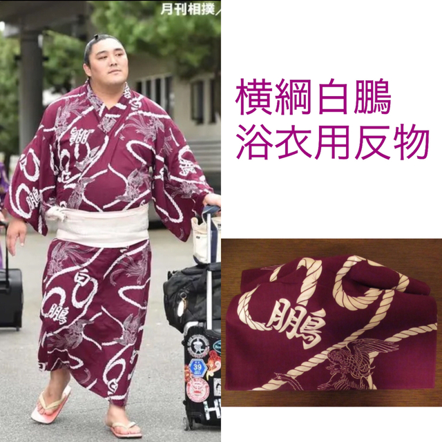 【新品】横綱白鵬 浴衣 反物 生地 スポーツ/アウトドアのスポーツ/アウトドア その他(相撲/武道)の商品写真