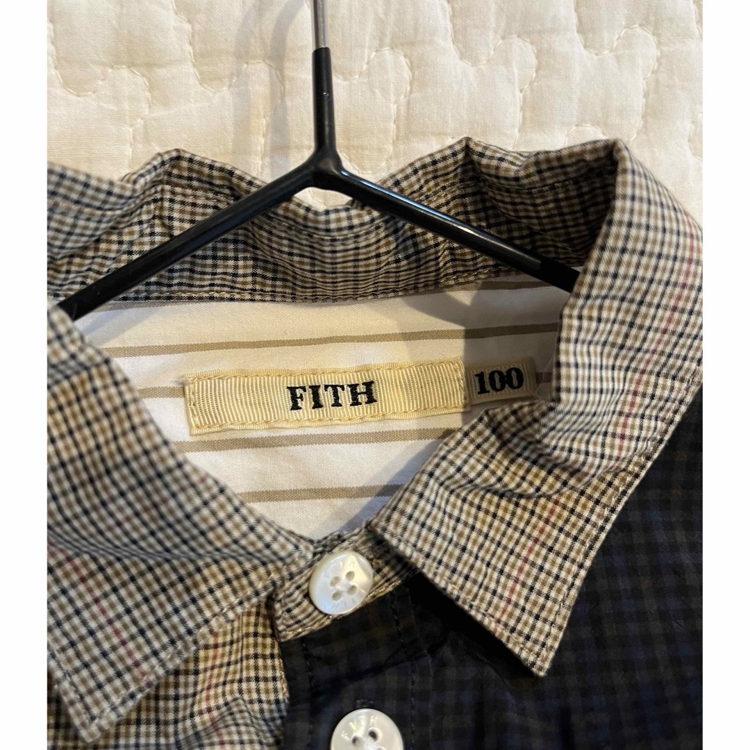 FITH(フィス)のFITH シャツワンピース 100 キッズ/ベビー/マタニティのキッズ服女の子用(90cm~)(ワンピース)の商品写真