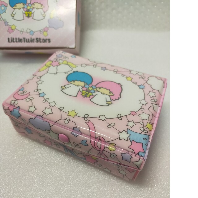 リトルツインスターズ - サンリオ キキララ ミラー付き 収納小物ケース