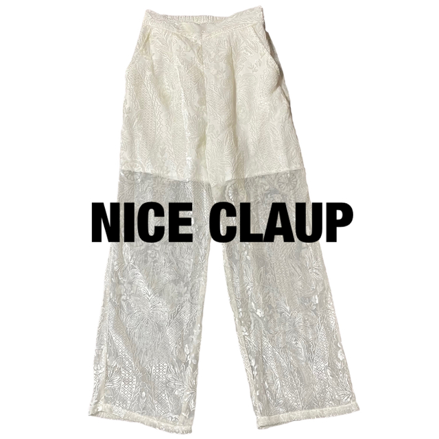 one after another NICE CLAUP(ワンアフターアナザーナイスクラップ)の【美品】NICE CLAUP✨レースパンツ✨ レディースのパンツ(カジュアルパンツ)の商品写真