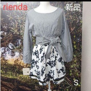 リエンダ(rienda)のrienda かわいい 切り替え 花柄(ひざ丈ワンピース)