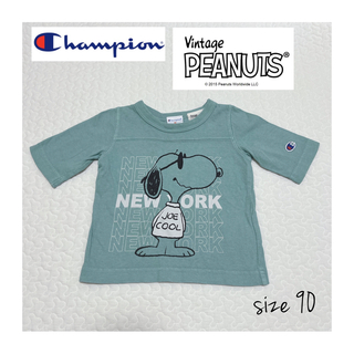 チャンピオン(Champion)の【美品】Champion × Vintage PEANUTS 90 7分トップス(Tシャツ/カットソー)
