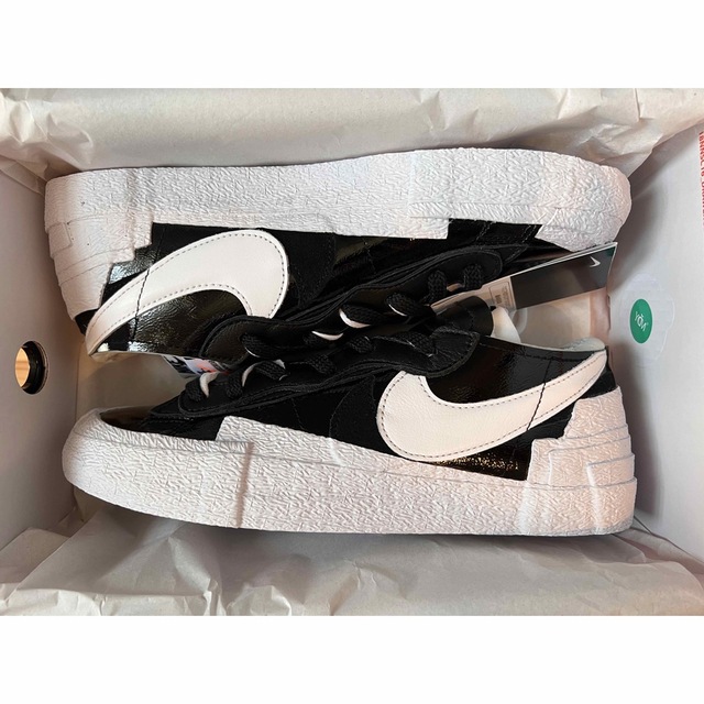 NIKE sacai Blazer LOW "Black Patent" 27