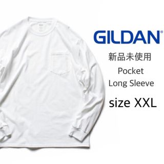 ギルタン(GILDAN)の【ギルダン】新品未使用 ウルトラコットン 無地 ポケット付 ロンT 白 XXL(Tシャツ/カットソー(七分/長袖))