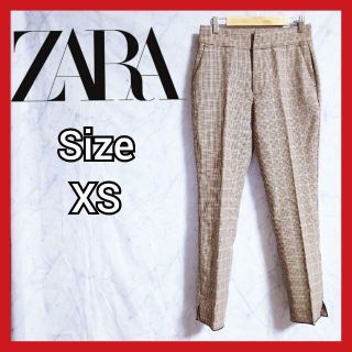 ザラ(ZARA)のZARA ザラ　チェック柄パンツ　千鳥柄　センタープレス　カジュアルパンツ(カジュアルパンツ)