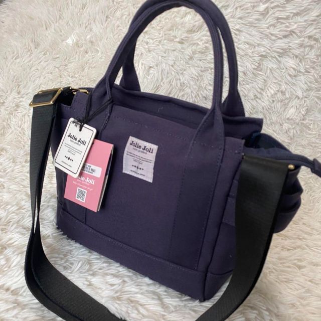 3年保証 即日出荷 新品タグ付き完売品2WAYキャンバス ショルダー紐・ファスナー付ハンドバッグ紺 通販 美品 キャンバス ショルダーバッグ 皮紐