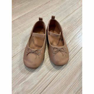 ザラキッズ(ZARA KIDS)のZARA★リボン バレエシューズ 女の子 26 ピンク 16.5cm(その他)