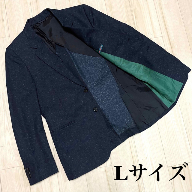 Paul Smith ポールスミス スーツ セットアップ ネイビー シルク混 L