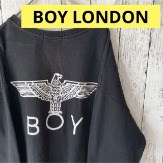 80'sビンテージ！BOY LONDON ロゴプリント スウェット ブラック