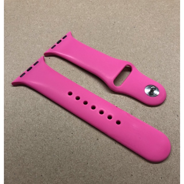 Apple Watch  アップルウォッチバンド　42/44mm ピンク 社外品 メンズの時計(ラバーベルト)の商品写真