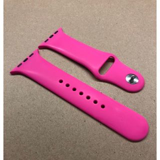 Apple Watch  アップルウォッチバンド　42/44mm ピンク 社外品(ラバーベルト)