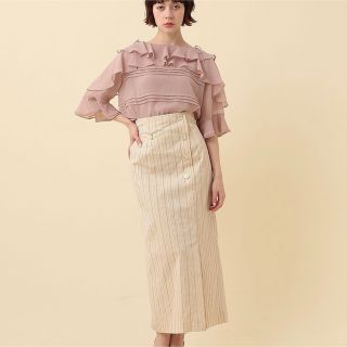 deicy - 新品DEICYライトベージュハイウエストロングタイトスカートの