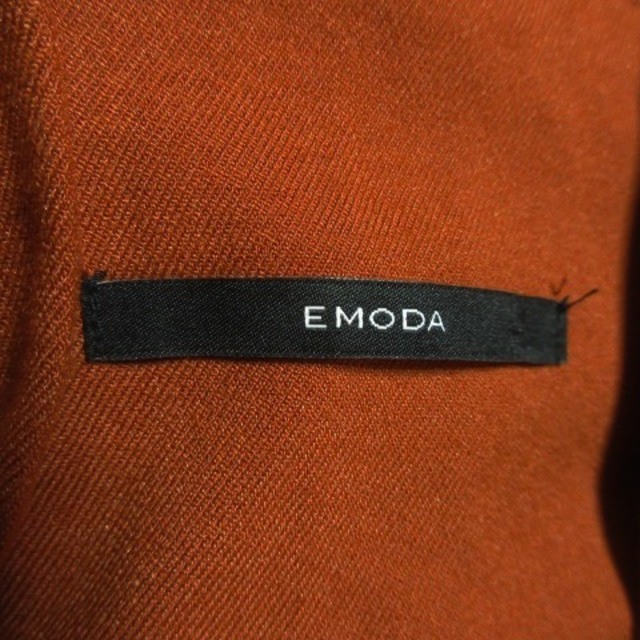 EMODA(エモダ)のエモダ EMODA パンツ ワイド ハイウエスト ロールアップ タック M 茶 レディースのパンツ(その他)の商品写真