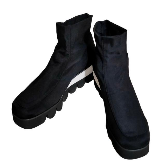 ヒルズ アベニュー ショートブーツ 24 黒 レディースの靴/シューズ(ブーツ)の商品写真